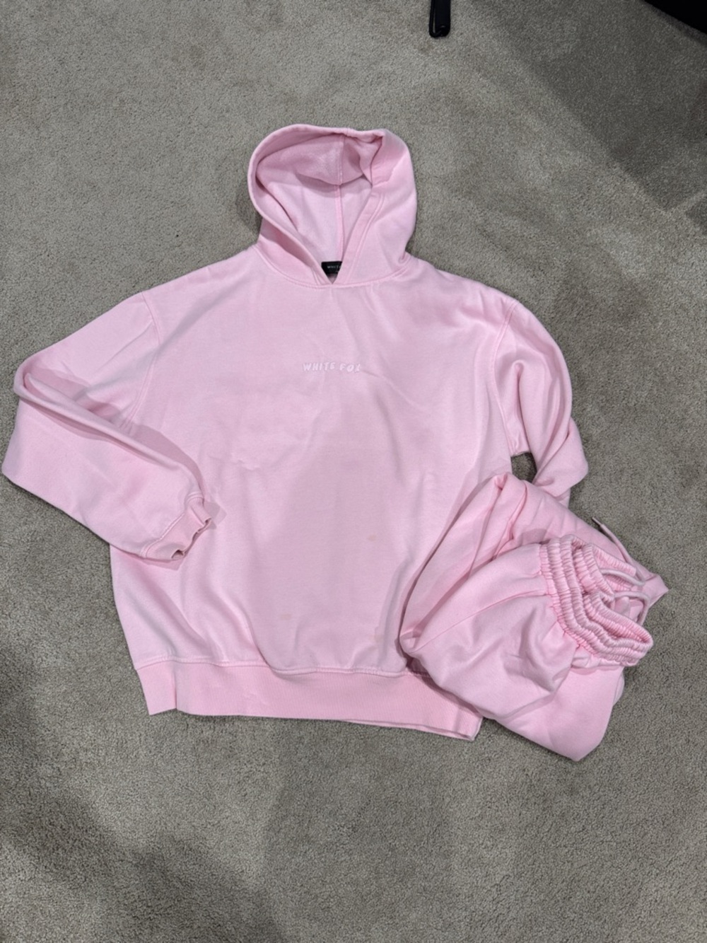 Light Pink Women's Hooded Sweat Set